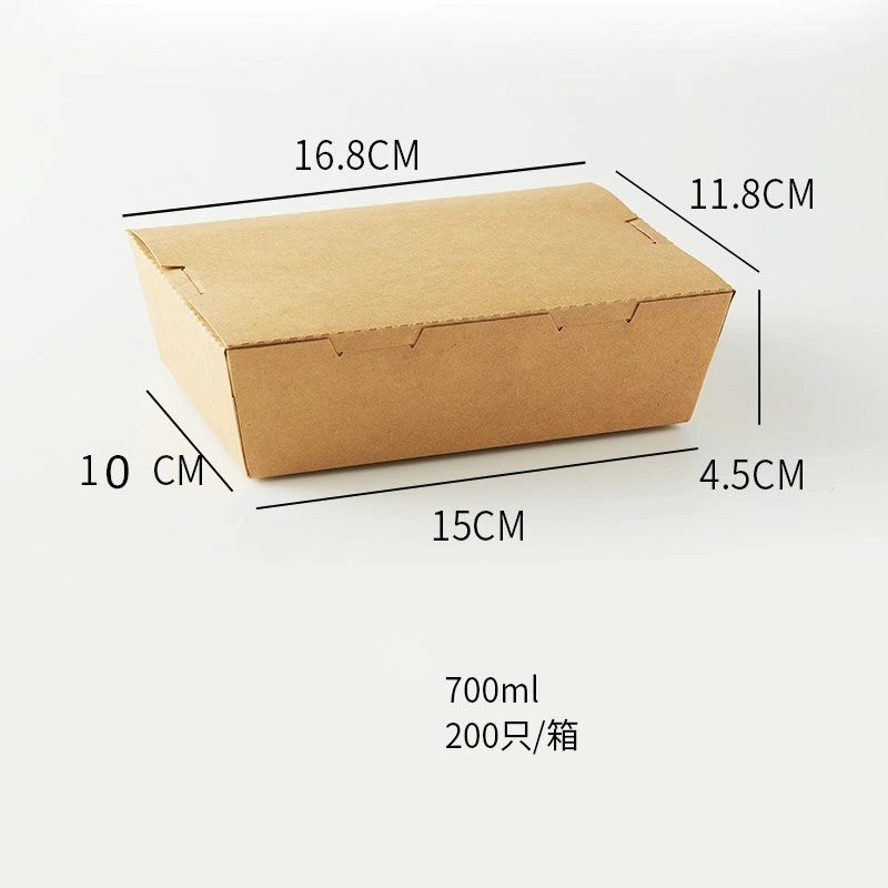 Custom Size Disposable Baking Dessert Packing Box Paper Kraft Box with Window Takeaway Food Package