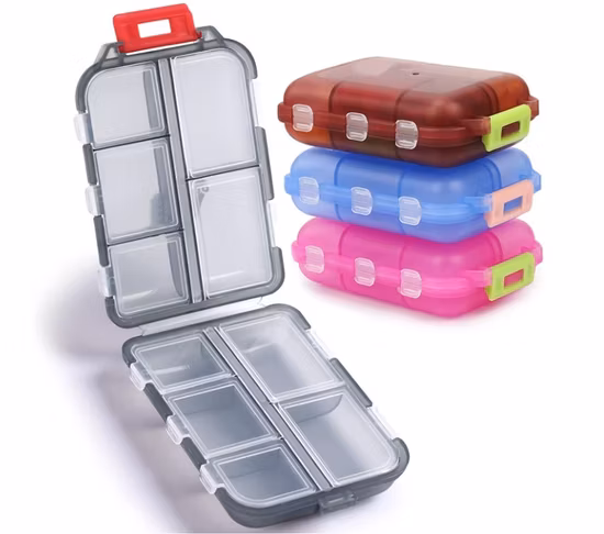 Organisateur de pilules en plastique Portable, boîte à médicaments, boîte à pilules pour usage quotidien et en voyage